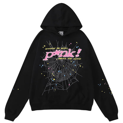 Sp5der Black Pink Hoodie - LuxuryLineBG